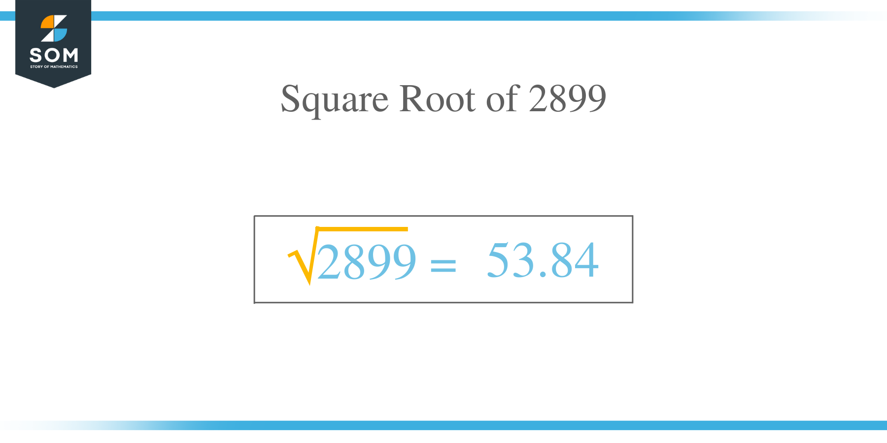 Square Root of 2899