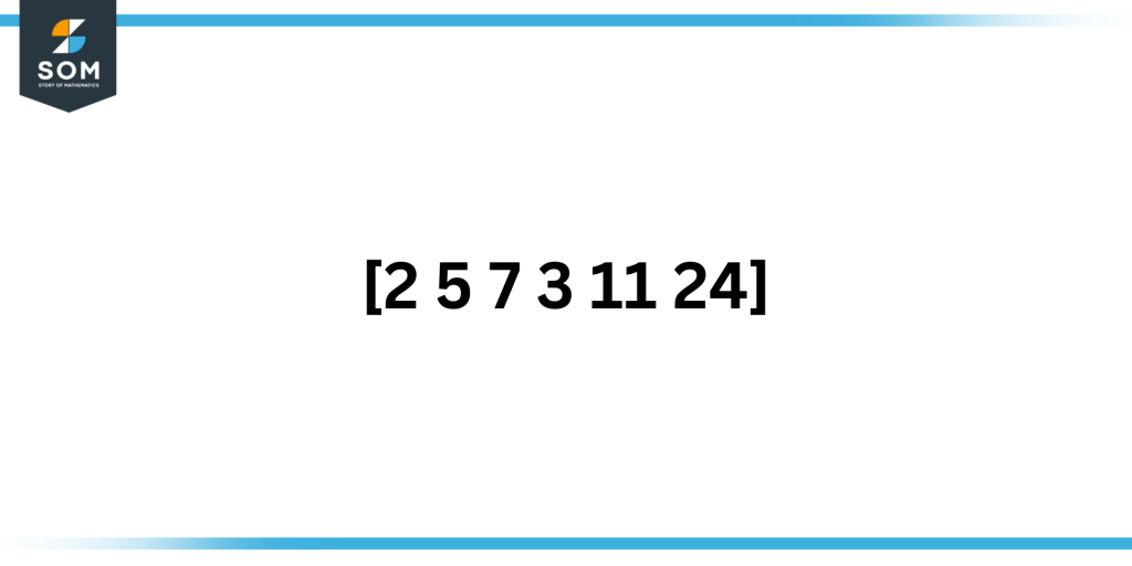 A row matrix of 1x6 order