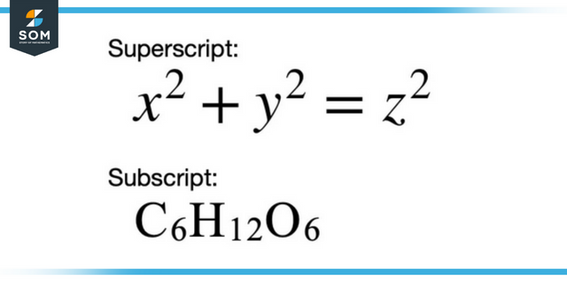 Difference between superscript and subscript