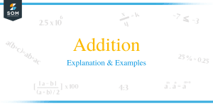 Addition – Explanation & Examples