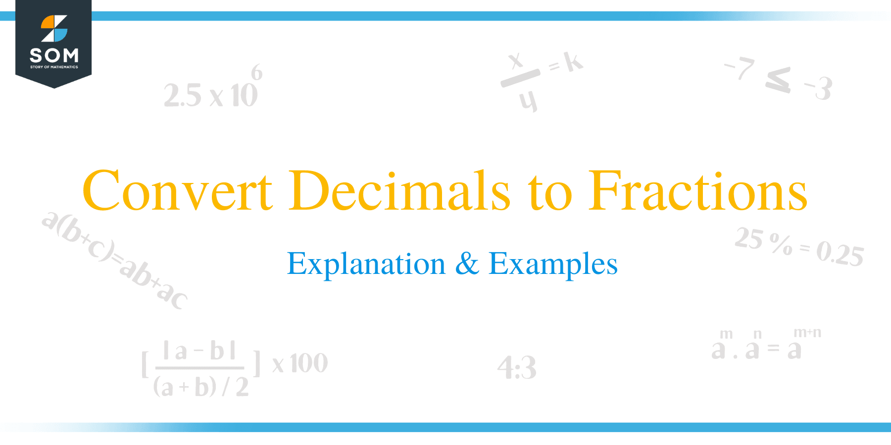 Convert Decimals to Fractions