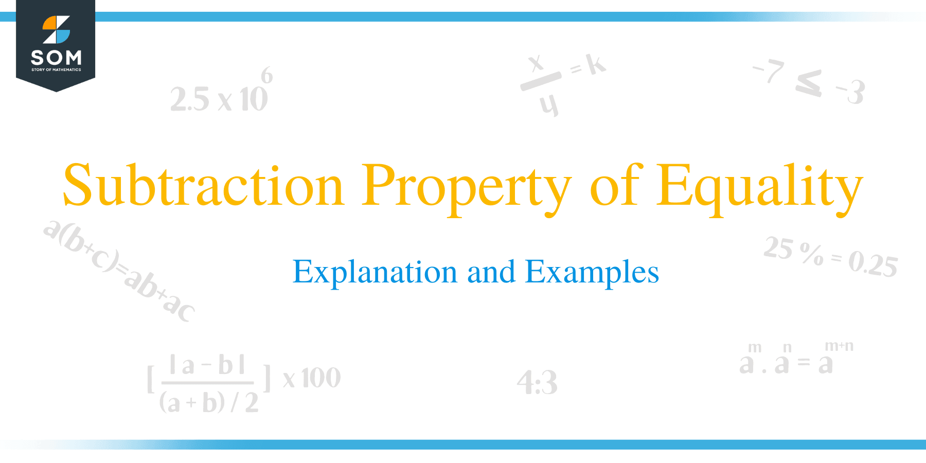 Subtraction Property of Equality