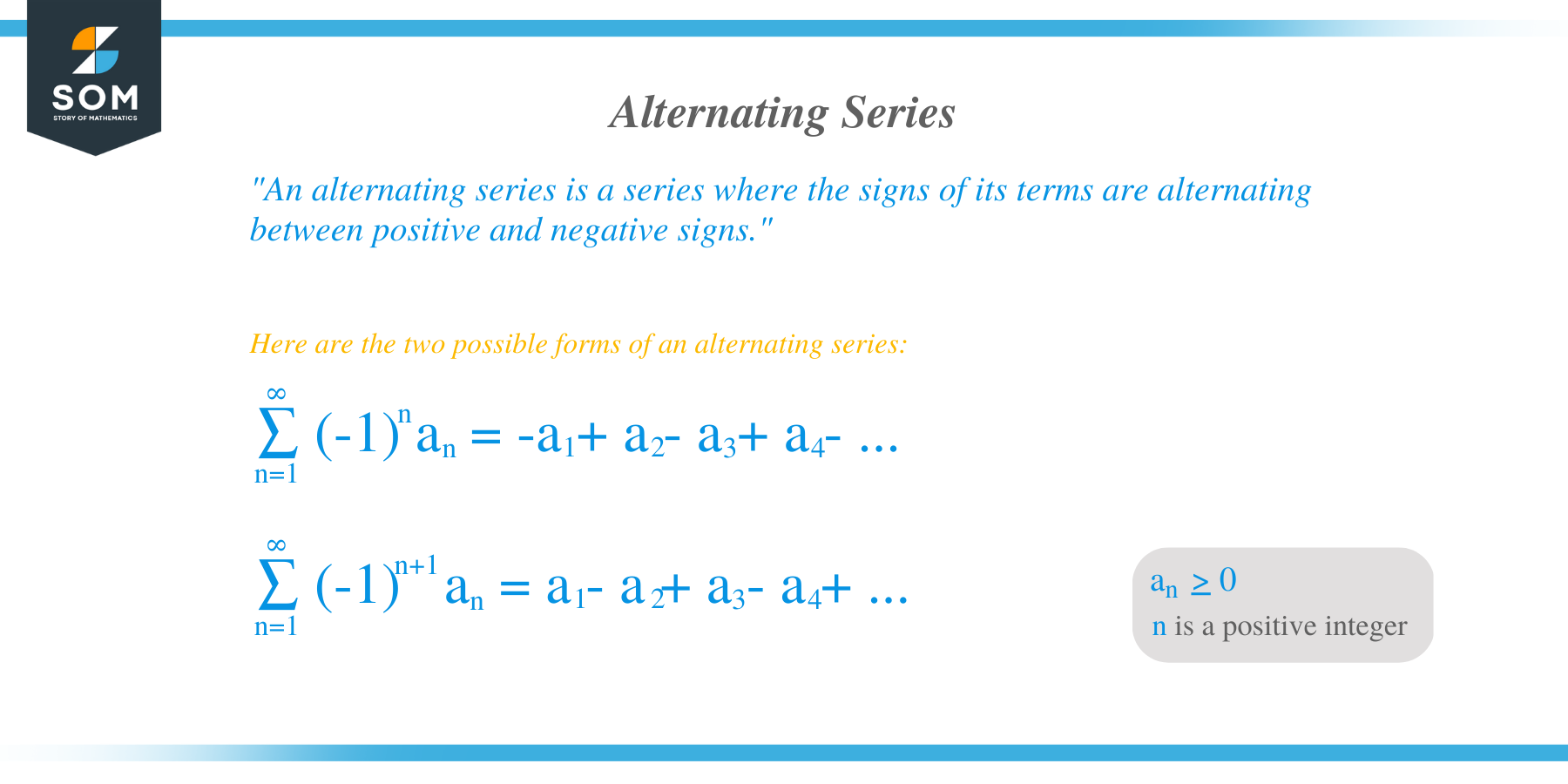 What is an alternating series?   
