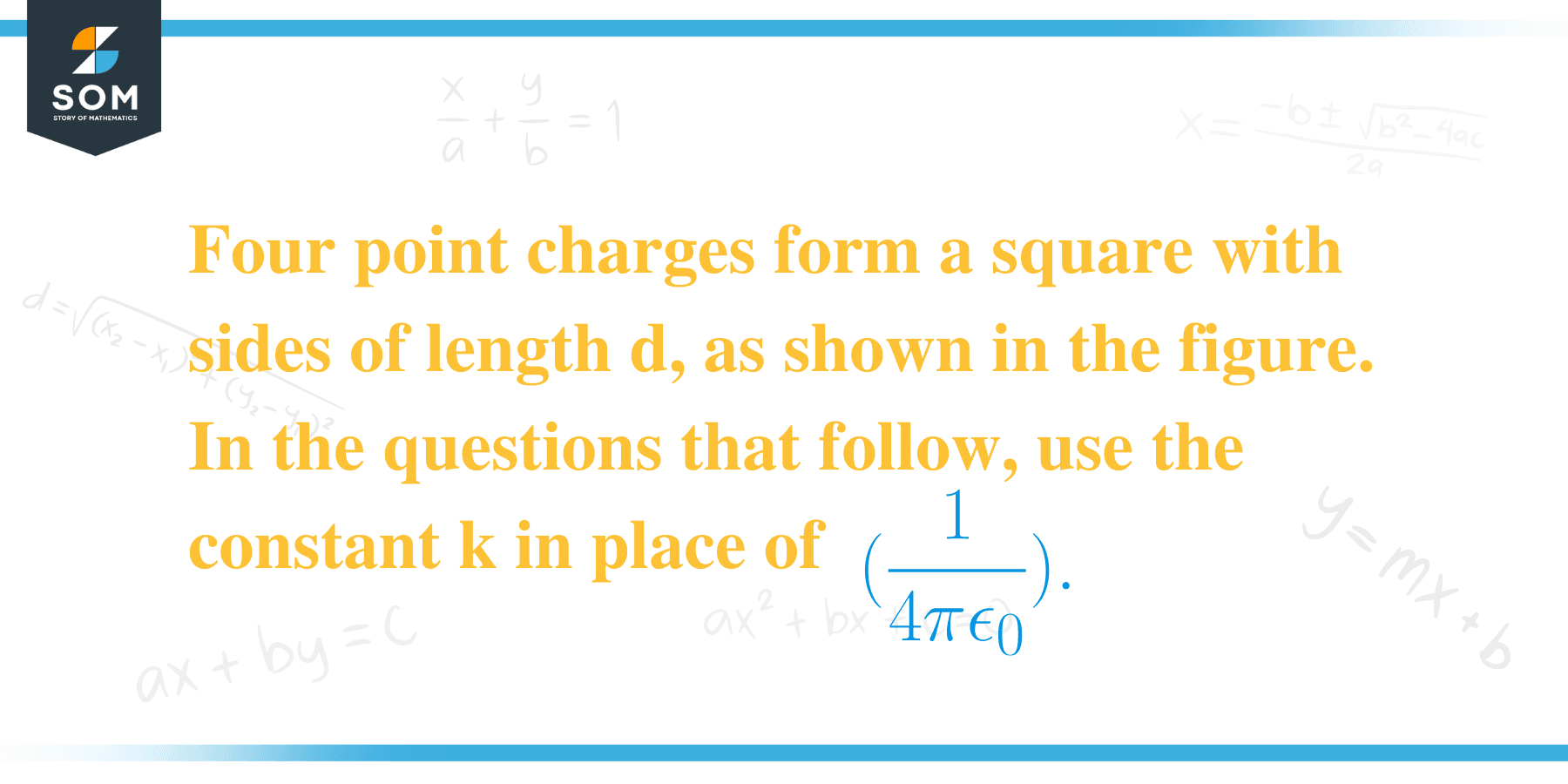 Four Point charges form a square Title