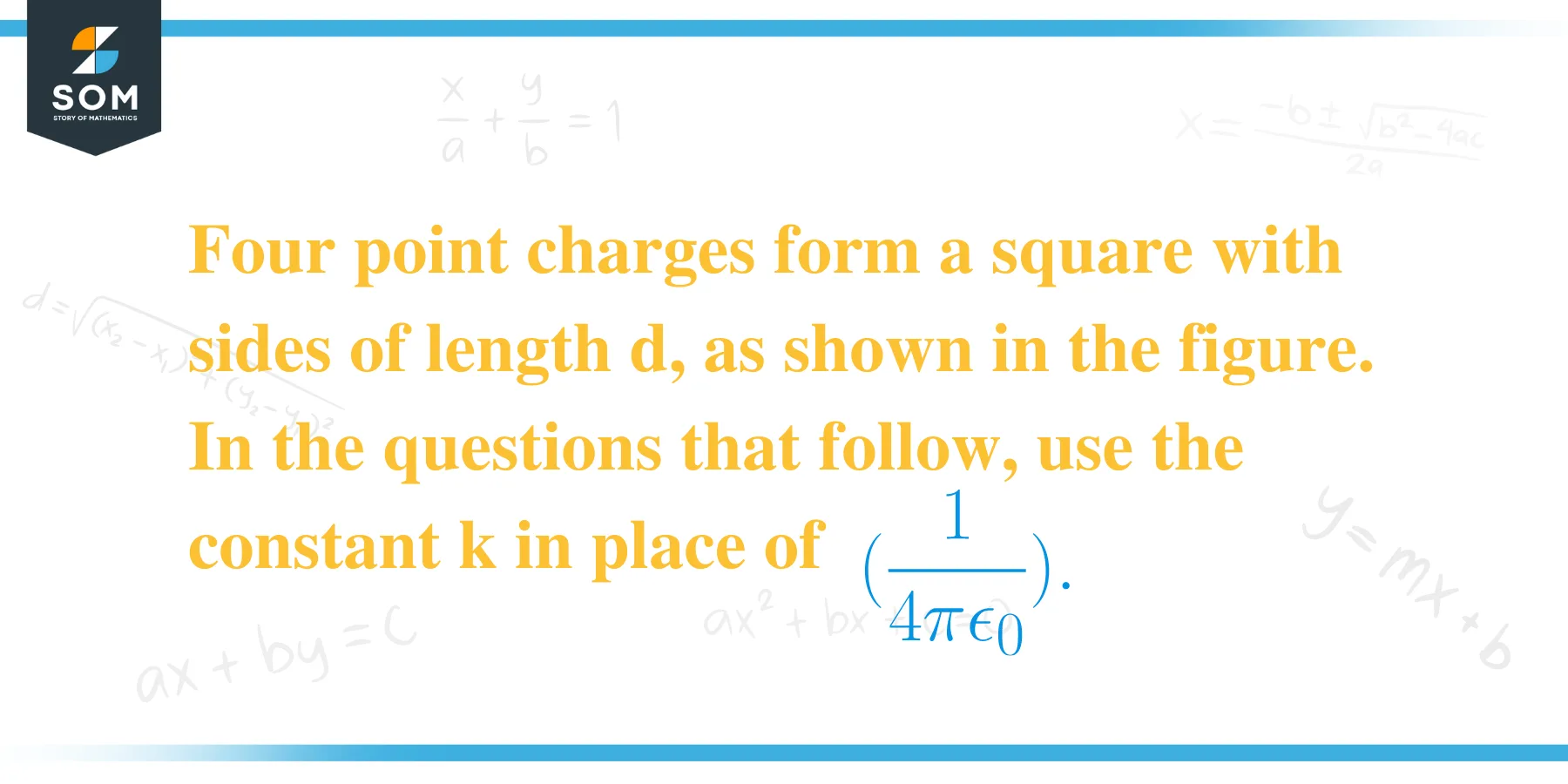 Four Point charges form a square Title