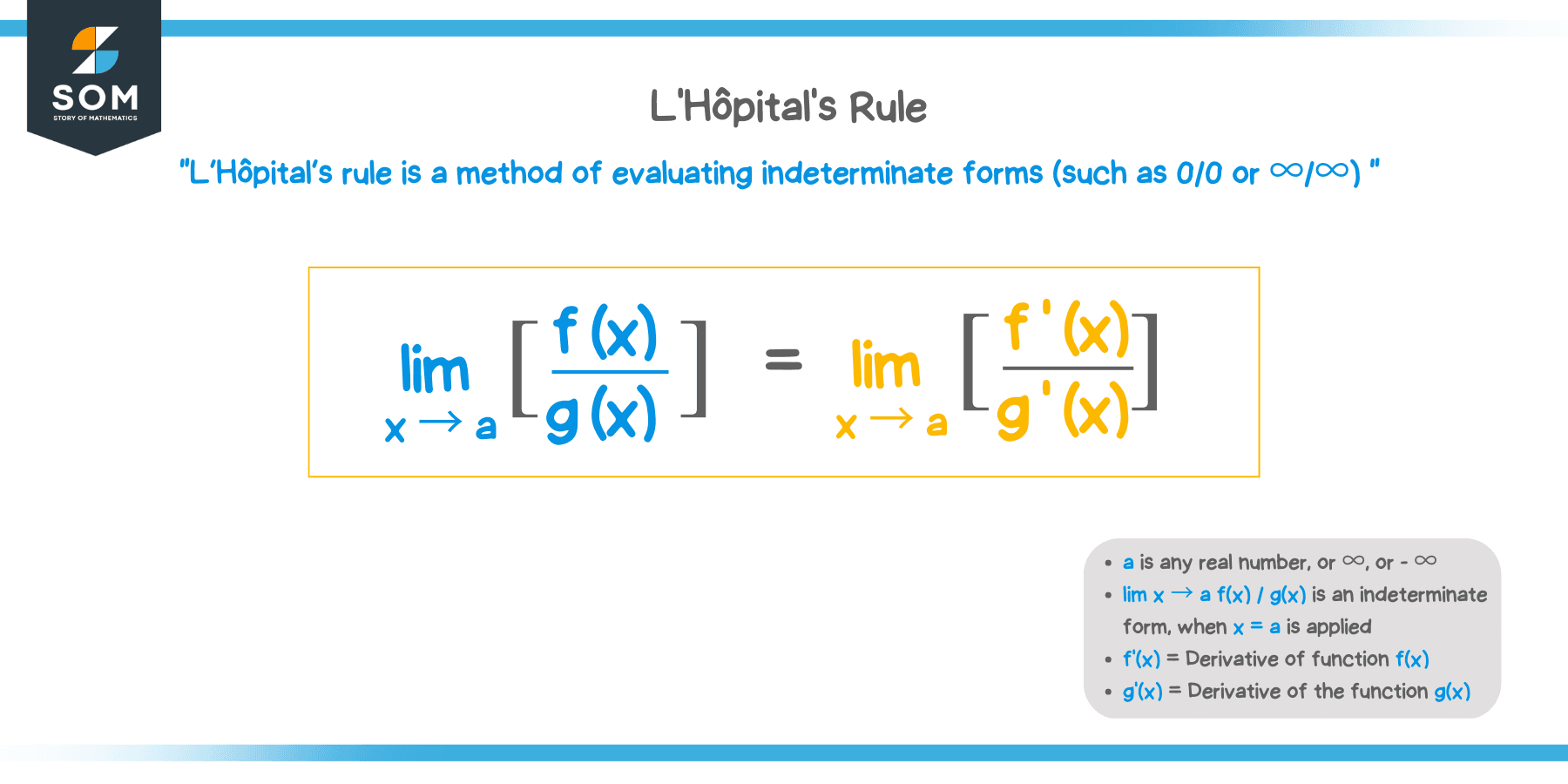 What is L’Hôpital’s rule?  