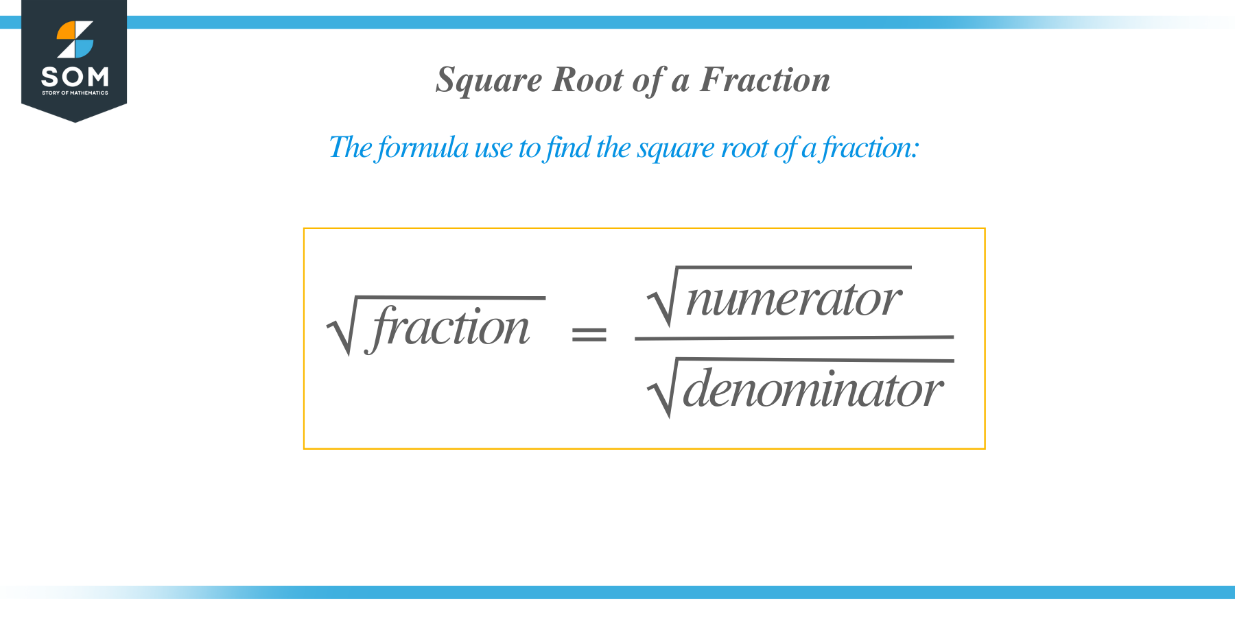 Square Root of a Fraction